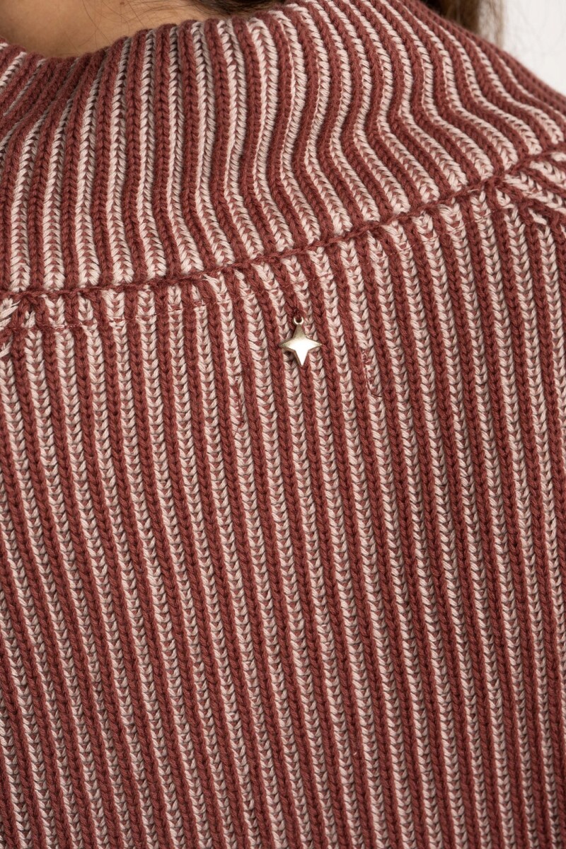 Sweater Algodón Cierre Bordeaux