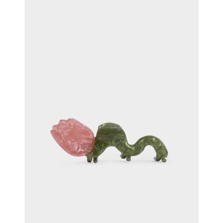 Broche Acrílico Flor Combinacion Bicolor