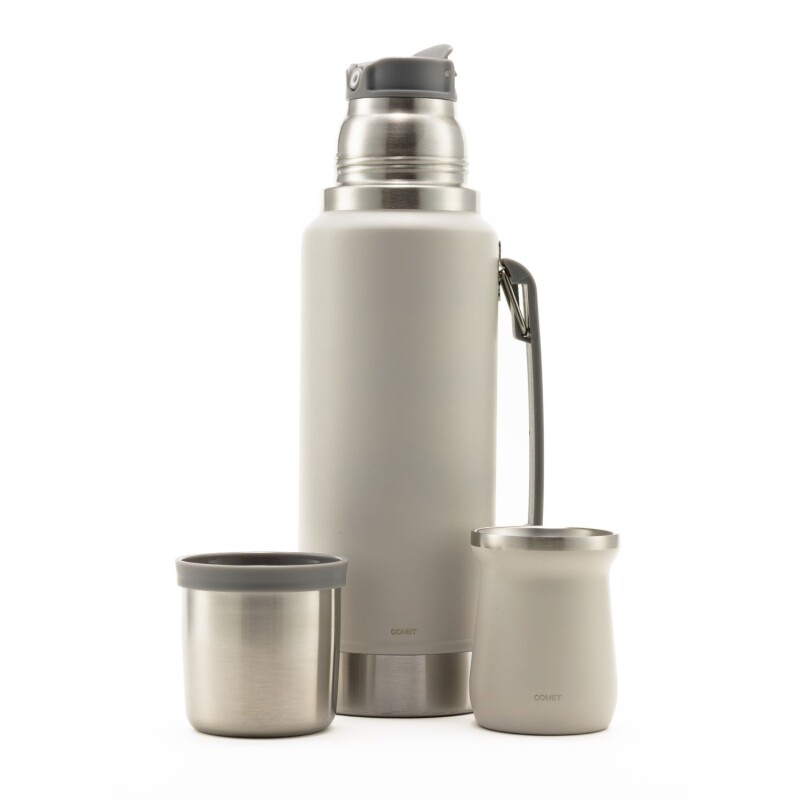 Set termo Comet Viena 1 lt + Mate de 160 ml Gris
