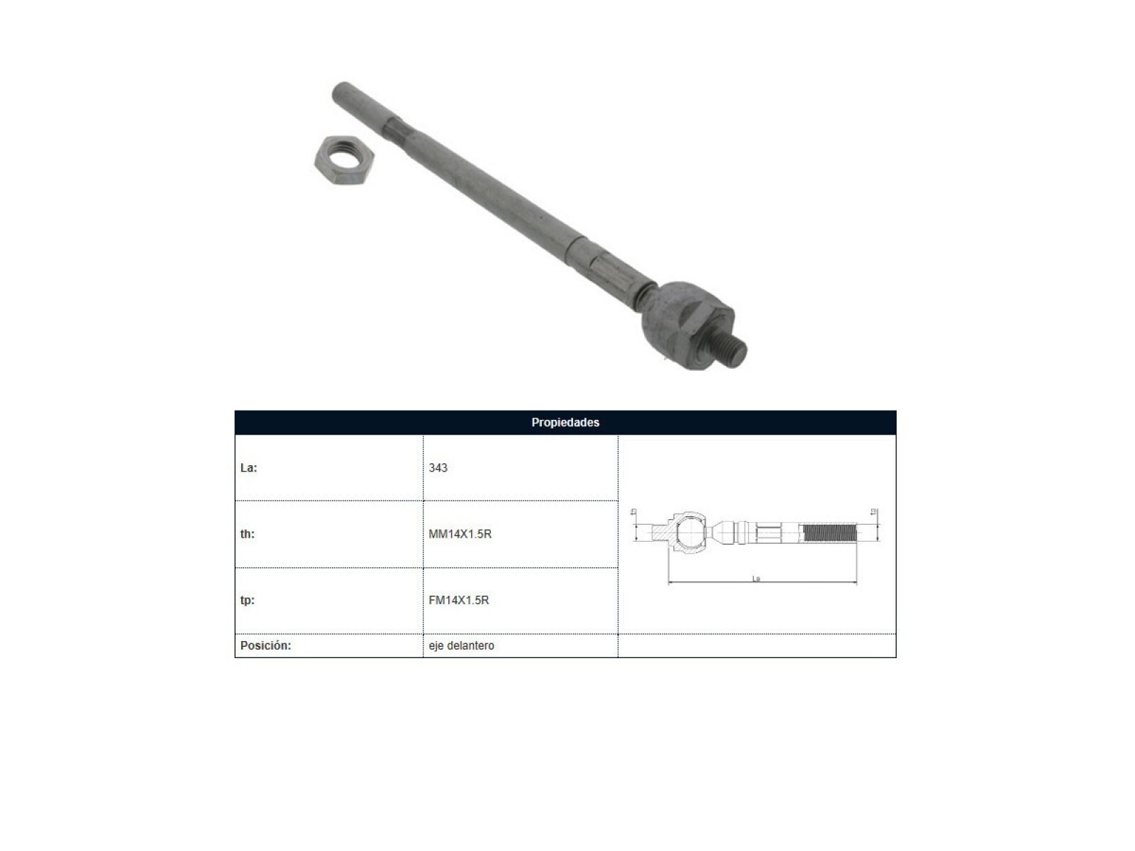 Mate Citroen C4, Peug 307 00-25 Der/Izq 