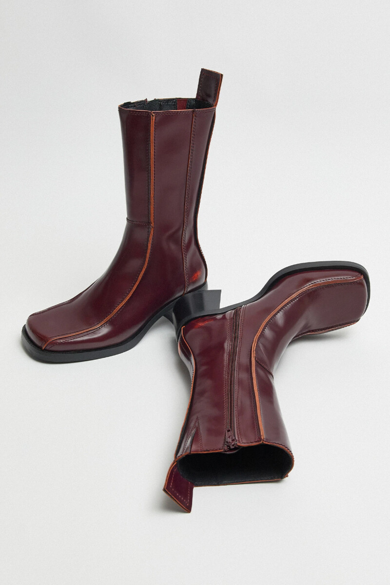 Mariela Burgundy Boots - Bordeaux 
