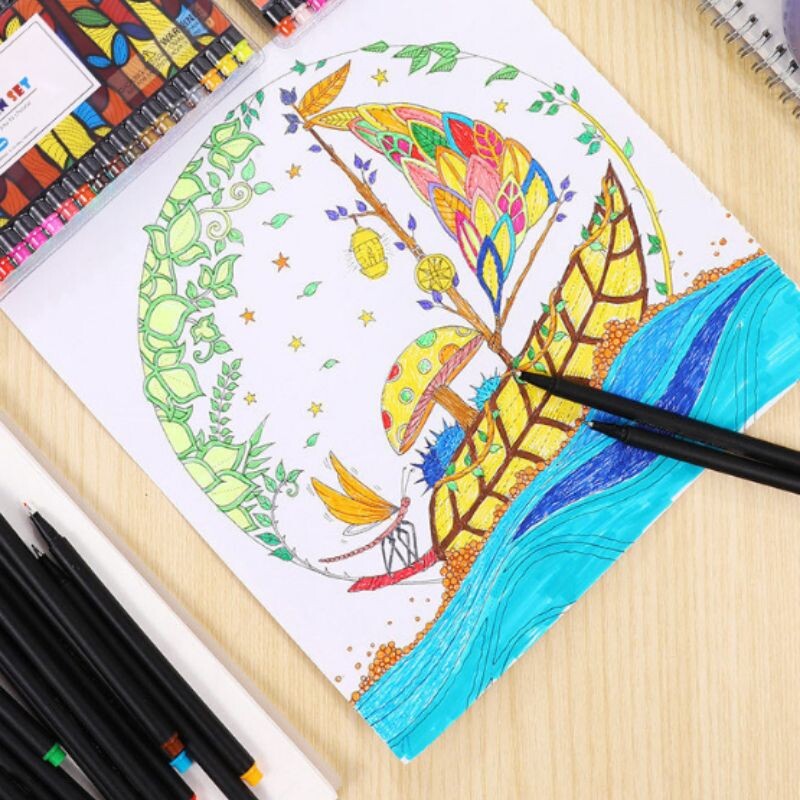 Set De Lapiceras Para Dibujo - 24 Colores Unica