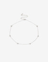 Collares Cortos Metal Collar Corto De Acero Con Corazones - Plateado