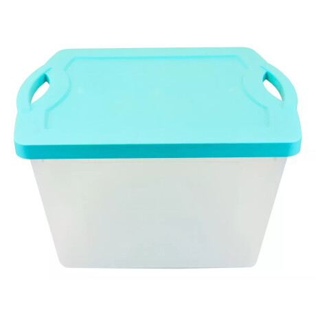 Caja Organizadora Plastico 60.3x48.1x37.8 75 Litros Hts Transparente/verde