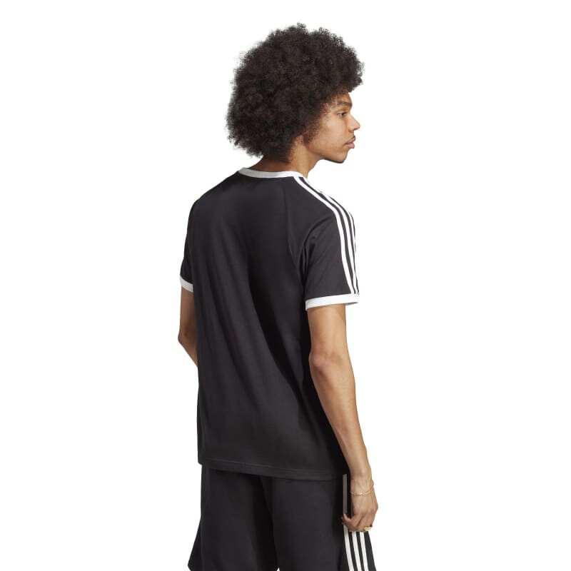 Remera Adidas Original 3-Strippes de Hombre - IA4845 Negro-blanco