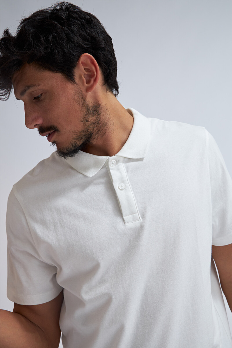 Camiseta manga corta polo Blanco