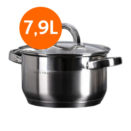 Set Cocina Utensilios 19Pzs + Olla Acero Inoxi 26cm 7,9L Negro
