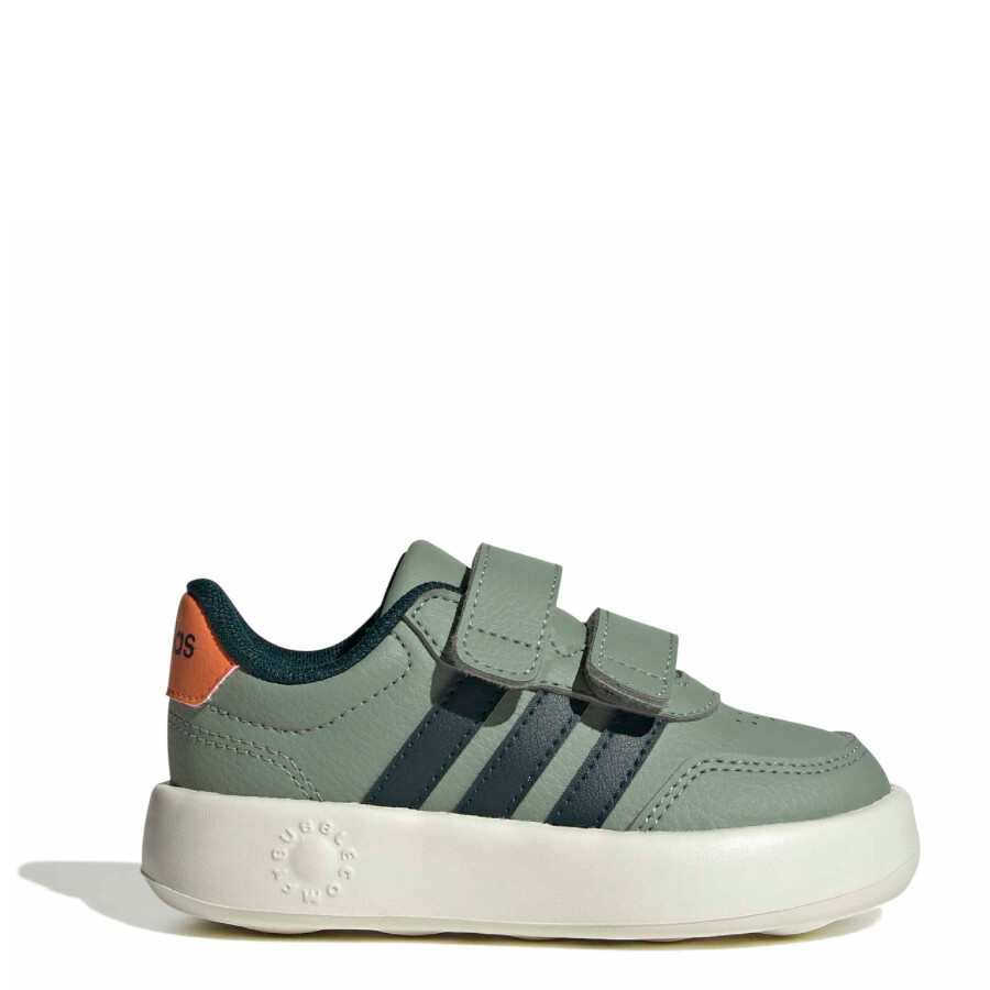 Championes de Niños Adidas Breaknet 3.0 Infantil Velcros Verde - Anaranjado