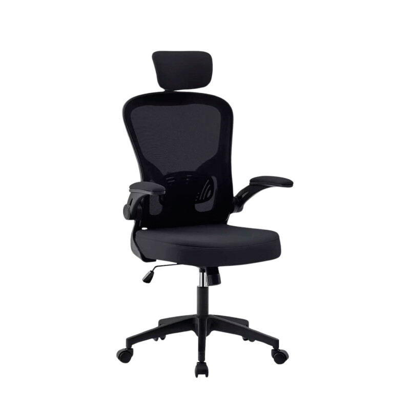 Silla Oficina Tyne Ergonomica Giratoria con Apoyacabezas Negro