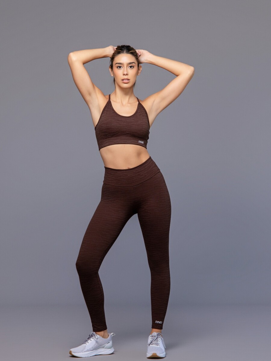 Legging Jacquard. - Estampa marrón 