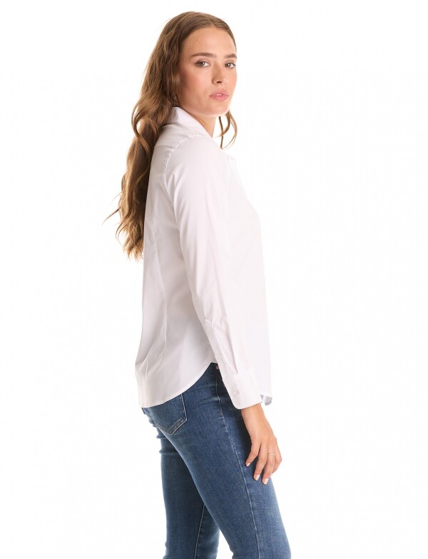 Camisa Clasica Algodon BLANCO
