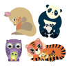 Stickers Animales mamás y bebés Djeco Stickers Animales mamás y bebés Djeco