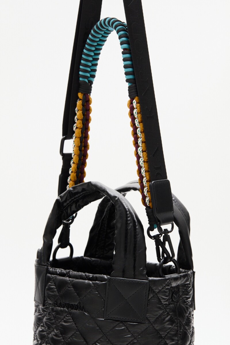 Cartera Tote Mini Matelasse Negro