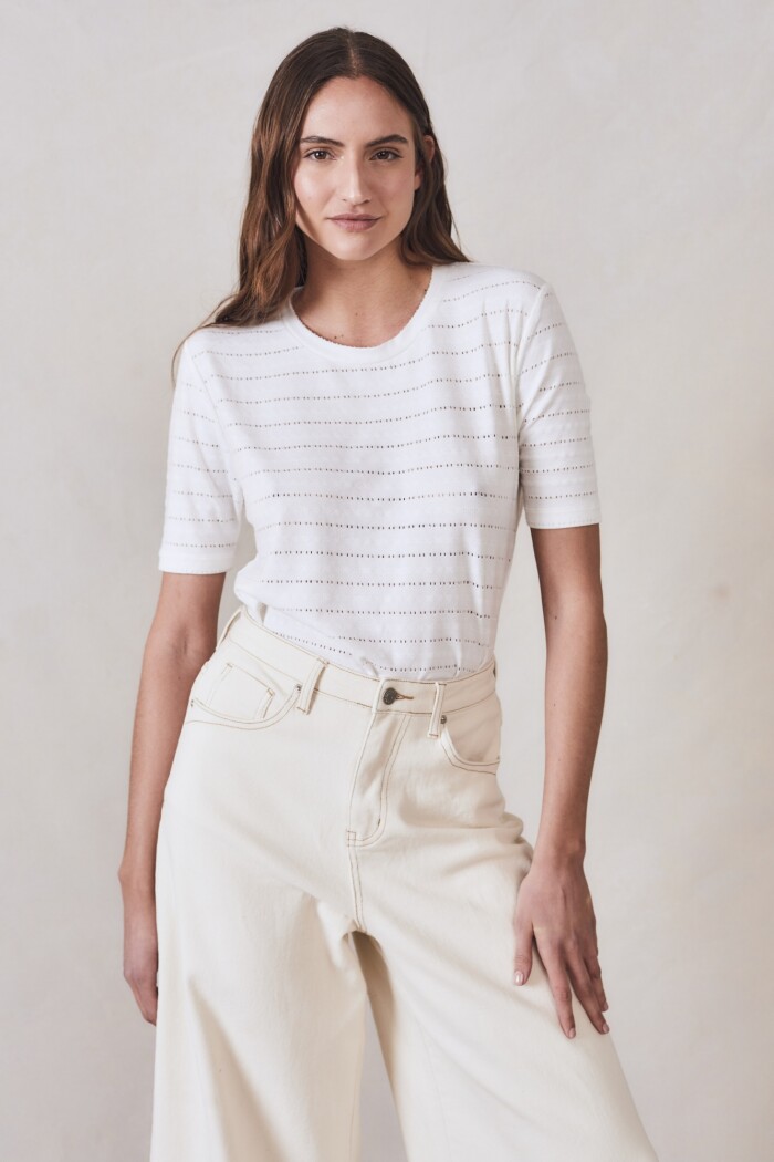 Remera Texturada Blanco