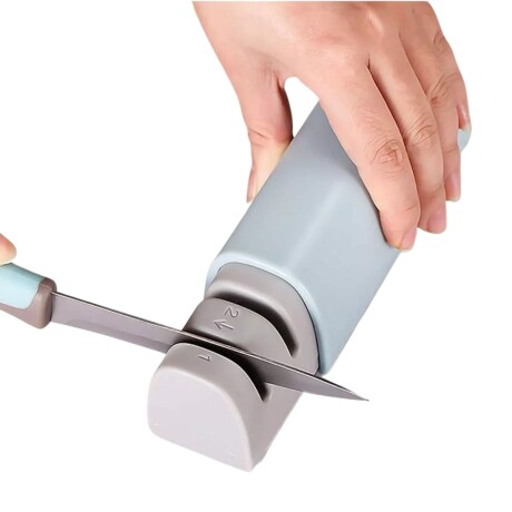 Afilador de cuchillo de 2 etapas Celeste