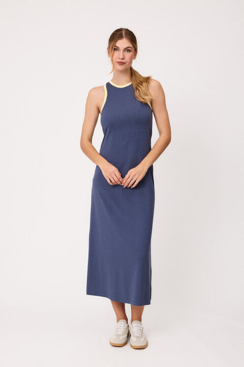 VESTIDO LARGO SOLINA POLANCO Azul