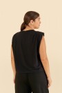 CAMISETA HOMBRERAS Negro