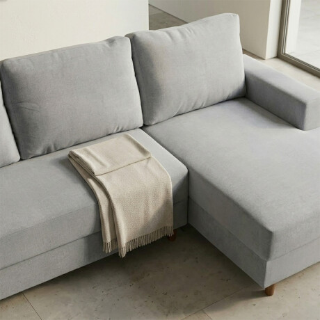 Rinconera Lucci - Tela Microfibra - Chaise derecho Berlin 05 (Ceniza)