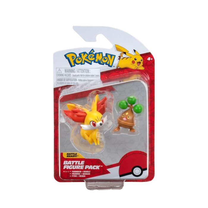 JAZWARES PKW BATTLE FIG. FENNEKIN/BONSLY única