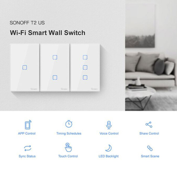 Plaqueta inteligente WIFI blanca 3 int + RF SONOFF SO0060
