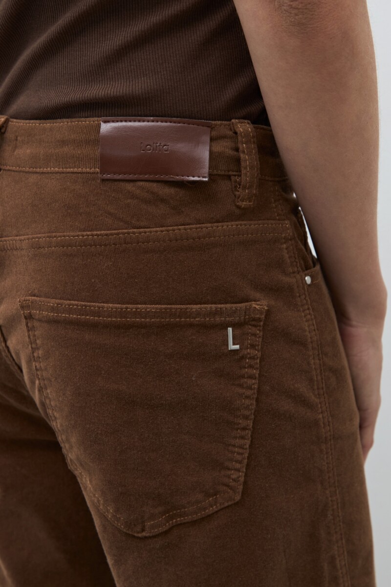 Pantalon Lena de pana tostado