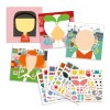DJSTIC Set X4 Laminas Para Jugar Con Stickers 3-6 Años Djeco - Niña