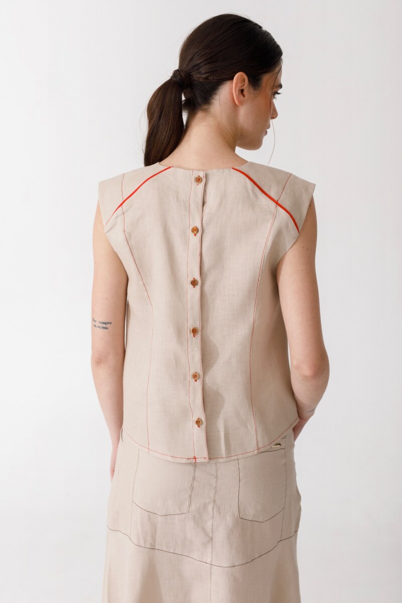 PRE VENTA BLUSA RUCU Beige