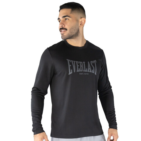 L/S MEN POLY EVERLAST SQUARE BK M BK