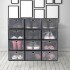 Cajas Estantes Organizador Rack Zapatos Zapatera Apilabl X48 Color Variante Negro