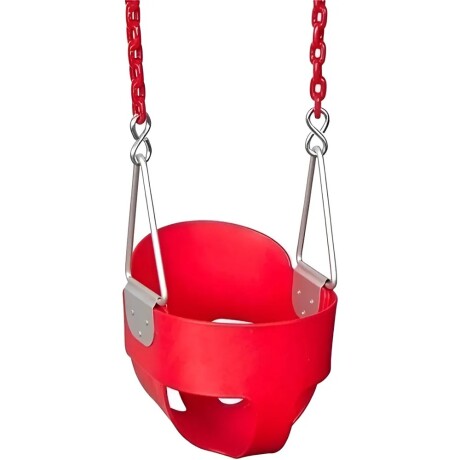 Hamaca Infantil de Goma Flexible con Respaldo Pvc X023 ROJO