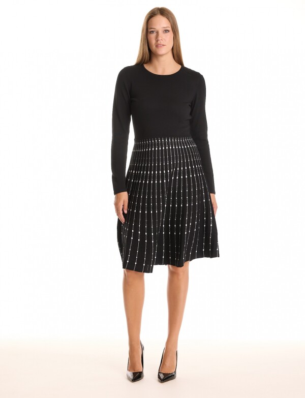 Vestido Tejido NEGRO/BLANCO