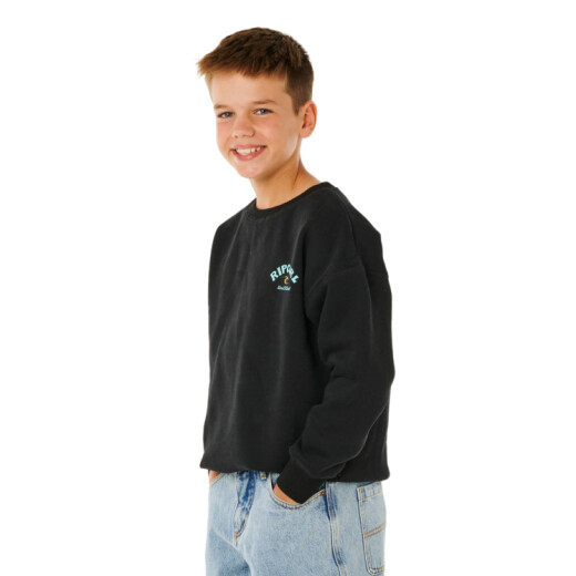 Buzo Rip Curl Shred Till Dead Crew Niño - Negro Buzo Rip Curl Shred Till Dead Crew Niño - Negro