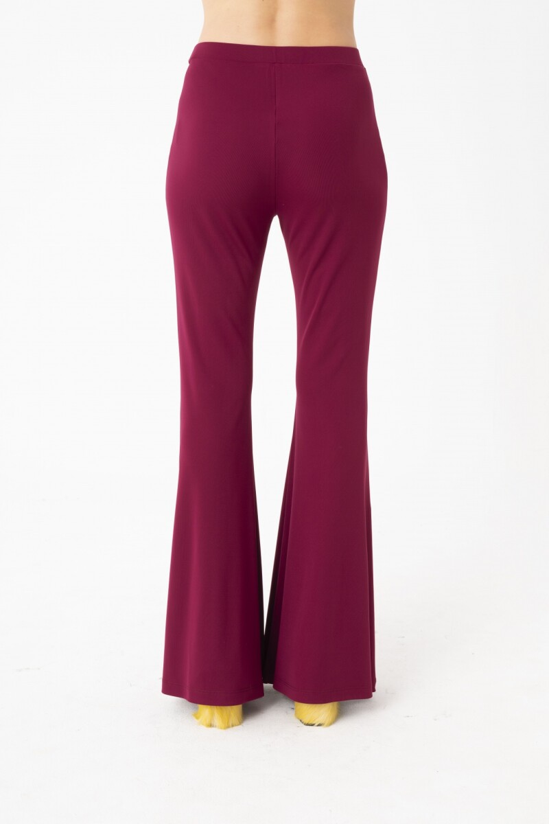 Pantalón flare Bordo