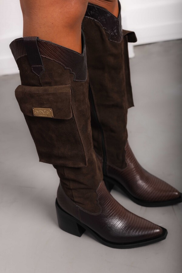 Pocket Boot Gamuza Chocolate