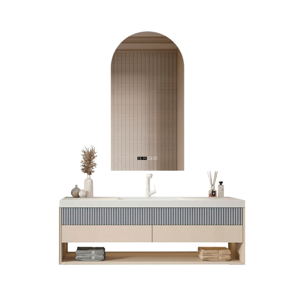 CONJUNTO DE BAÑO HABITARE MODELO SY2019-60 / MUEBLE + BACHA + ESPEJO C/ LUZ LED Conjunto De Baño Habitare Modelo Sy2019-60 / Mueble + Bacha + Espejo C/ Luz Led