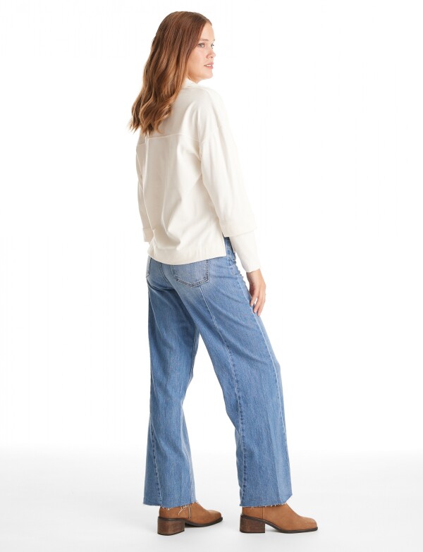 Buzo Cuello Solapa & Rib CRUDO