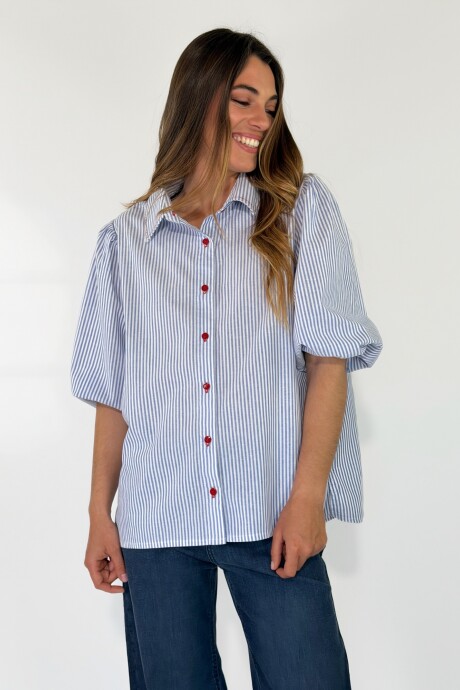 CAMISA CORA Celeste