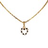 Dije Corazón-Oro bajo-Piedra Zafiro y Zirconia-CP8546 conpiedra