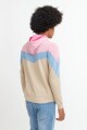 Sweatshirt con cierre frontal BEIGE