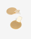 Aros Colgantes Cortos Metal Aros Cortos Chapones - Dorado