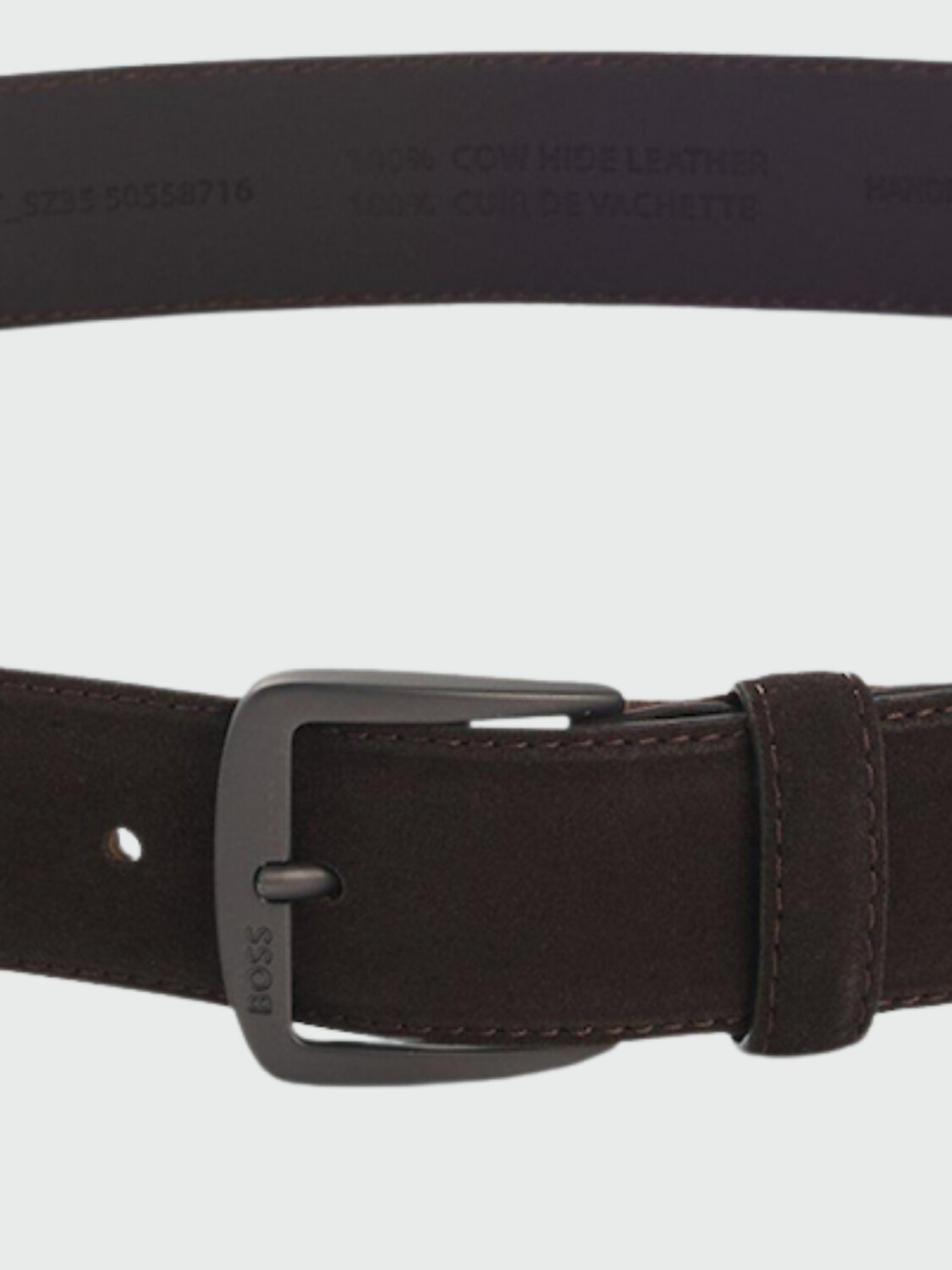 BOSS - Cinturón Syhr-Sd-St Beige Claro