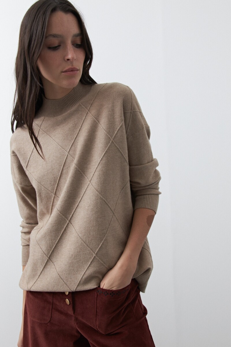 POLERA JAVAIOLA Beige Melange