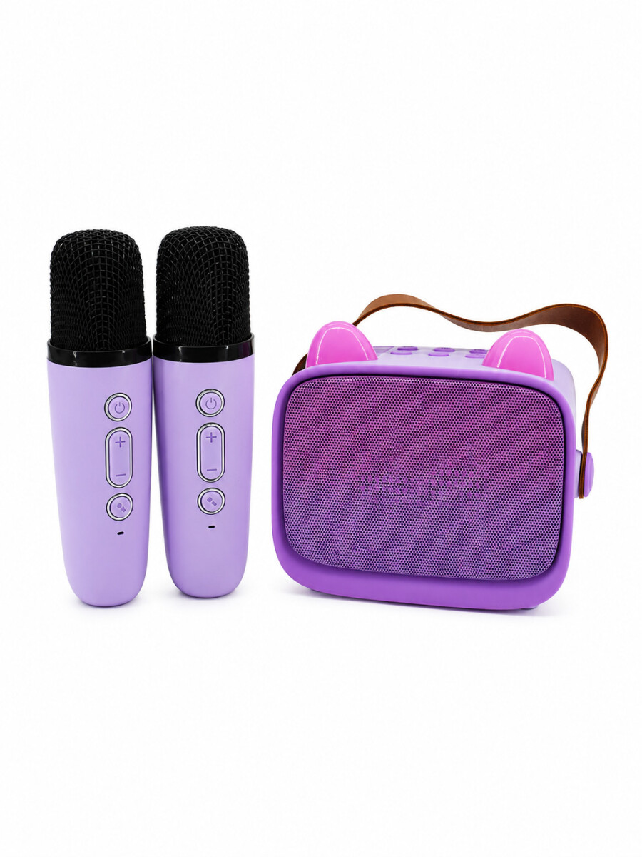 KARAOKE BLUETOOTH CON 2 MICROFONOS - VIOLETA 
