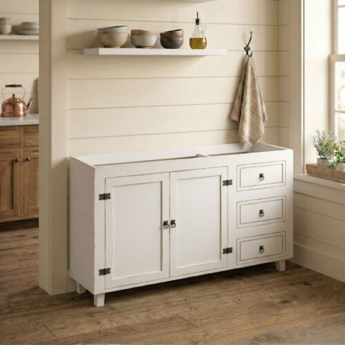 Bajo mesada 2 Puertas, 3 cajones - Linea Mexicana - Blanca Bajo mesada 2 Puertas, 3 cajones - Linea Mexicana - Blanca