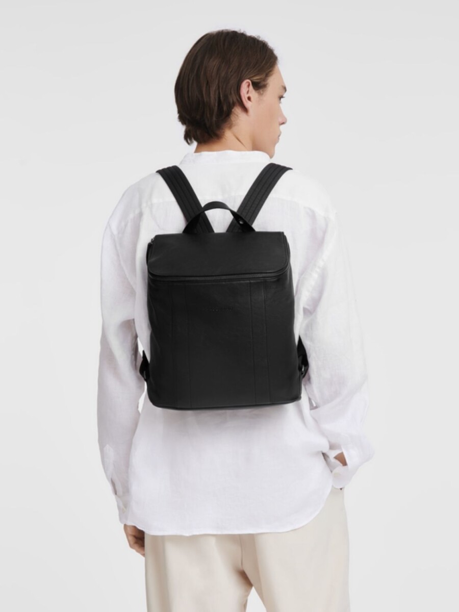 Longchamp -Mochila de cuero talle M, Longchamp 3D 