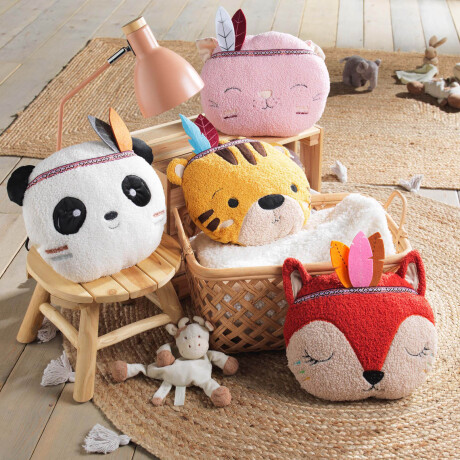 ALMOHADON POLIESTER ROSA CARAS KIDS