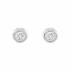 Caravanas Punto de luz- Plata 925 - Piedra Zirconia- CA4135 conpiedra