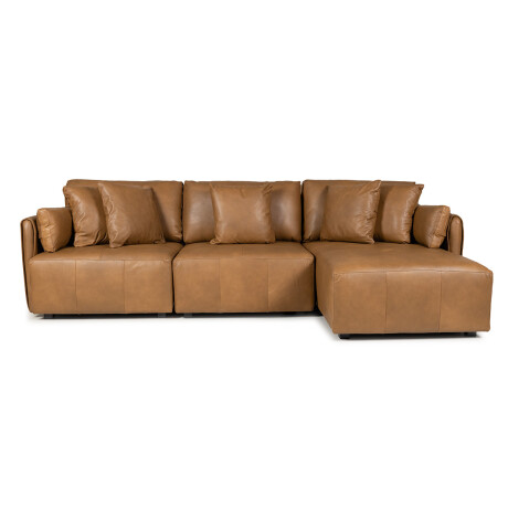Rinconera Torino - Cuero Natural - Chaise Derecho 1016 (Nozes)