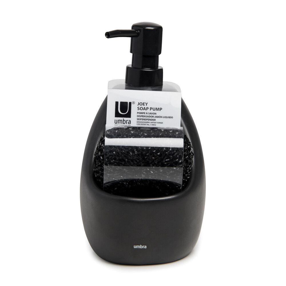 DISPENSADOR JABONERA POLIPROPILENO NEGRO JOEY