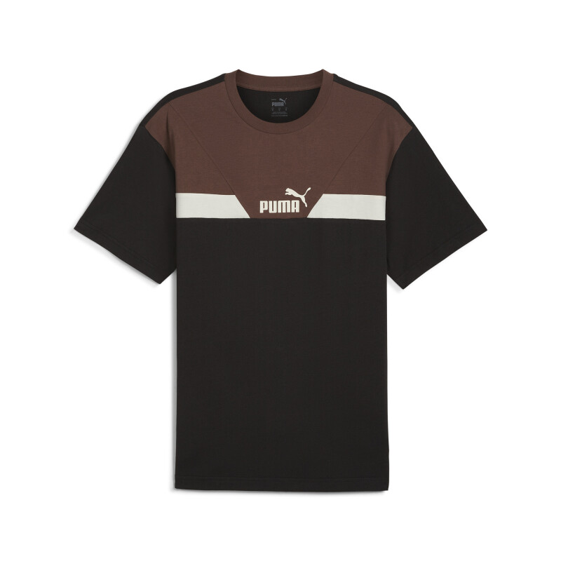 Remera Puma Power Colorb.Tee de Hombre - 681730 51 Negro-marron